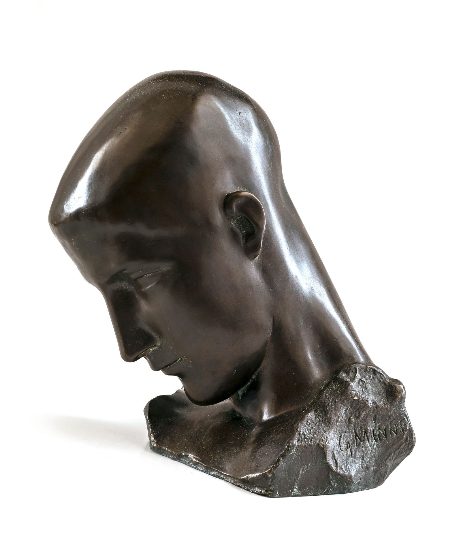 MINNE, George Minne, George (1866-1941). Buste d'un homme à la tête inclinée. Br&hellip;