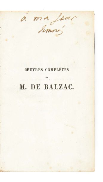 BALZAC, Honoré de (1799-1850). 
La Comédie humaine
Paris, Furne, J.-J. Dubochet,&hellip;