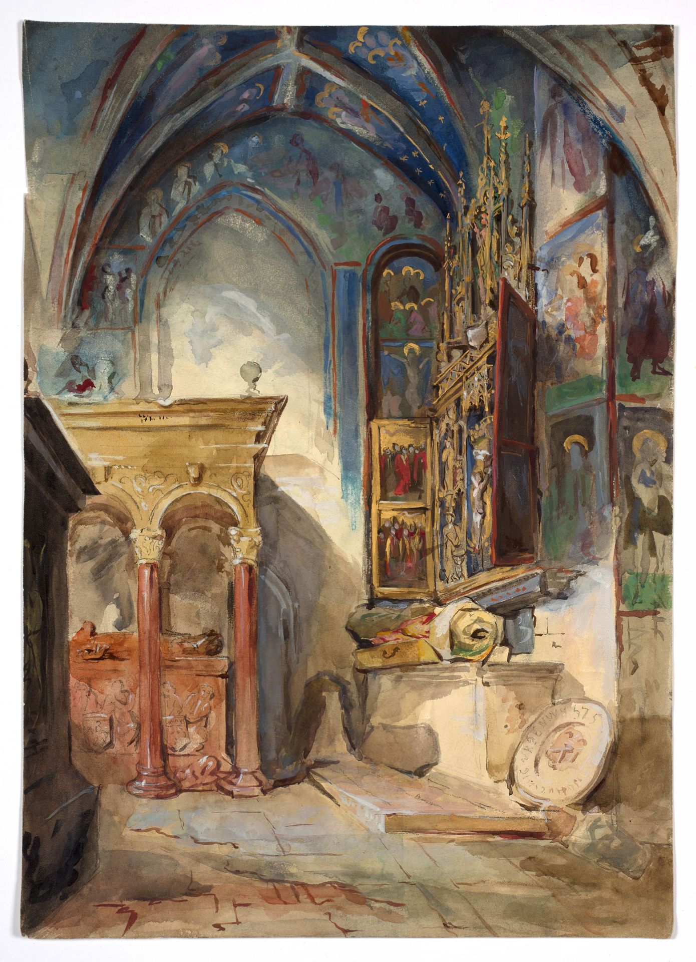 Null Marie BRACQUEMOND (Landunvez, 1840 - Sèvres, 1916)


Interno di una chiesa
&hellip;