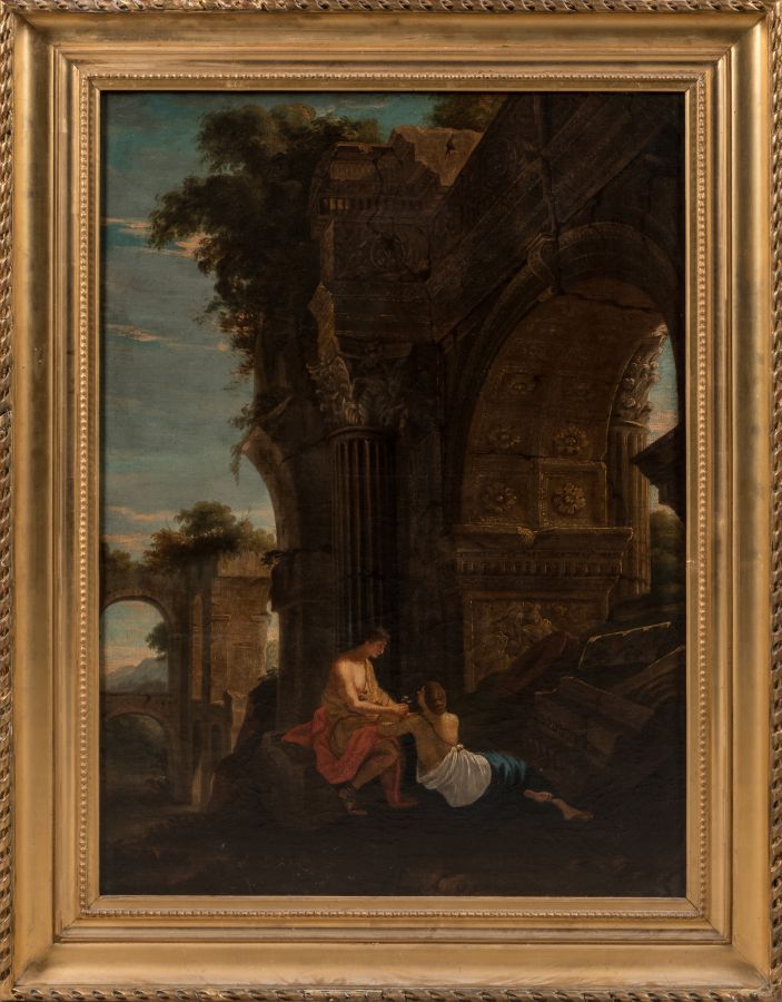Null Attribué à Jean LEMAIRE dit LEMAIRE-POUSSIN 

(1598-1659)

Paysage au crépu&hellip;