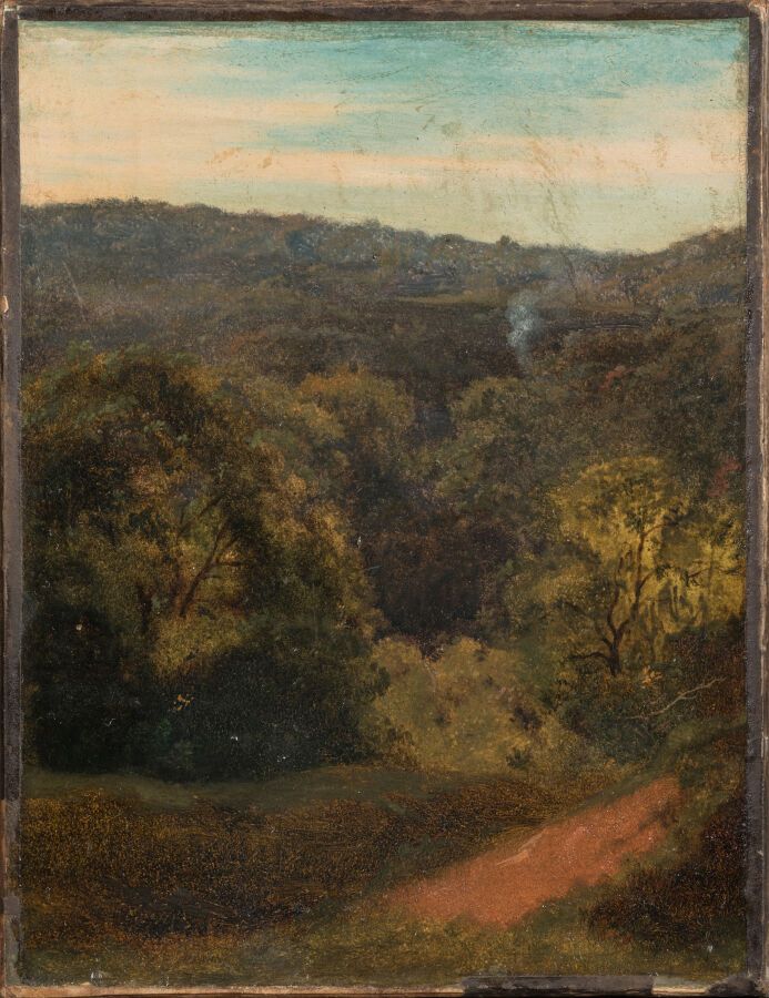 Null Paul Jean FLANDRIN (1811-1902).

Paysage.

Huile sur papier collé sur toile&hellip;