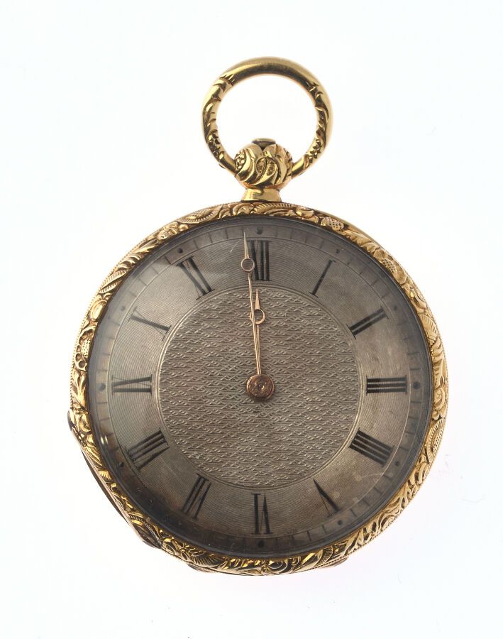 Null Breguet à paris - MONTRE DE COL vers 1835-1845, cadran argenté guilloché au&hellip;