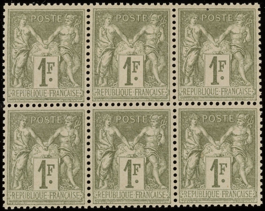 Null Timbre N°82 Type II - Bloc de 6 timbres grand Luxe** pour ce genre de timbr&hellip;
