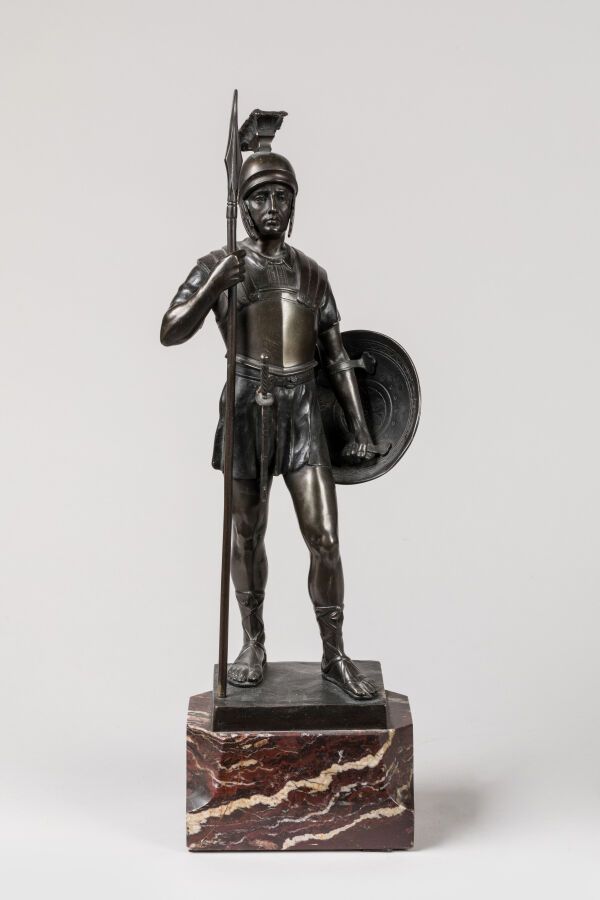 Null A. SCHMIDT (XIXème - XXème siècle). Centurion romain. SCULPTURE en bronze à&hellip;