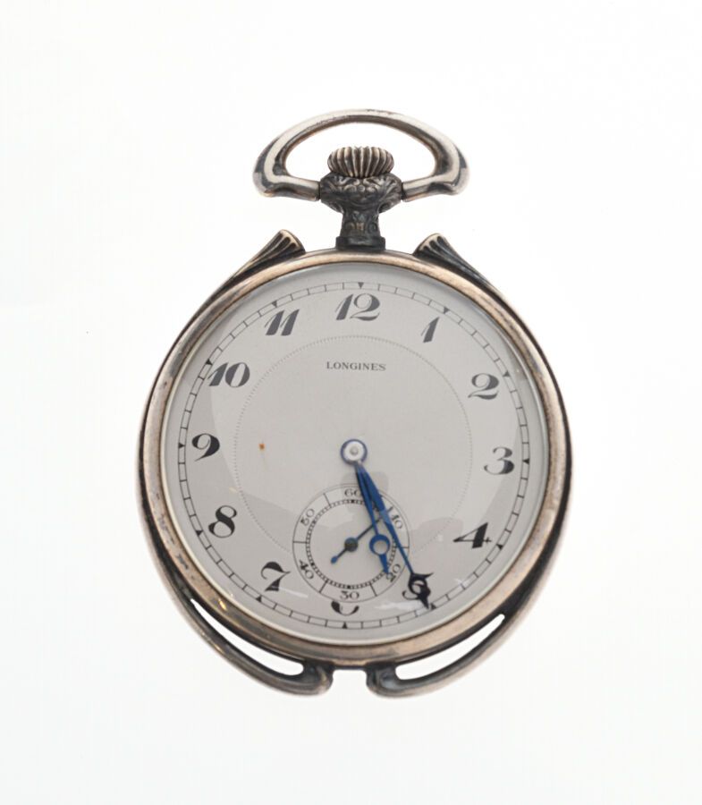 Null LONGINES - Reloj caja de jabón de plata 900/°°° - Diámetro 4,6 cm - Caja co&hellip;
