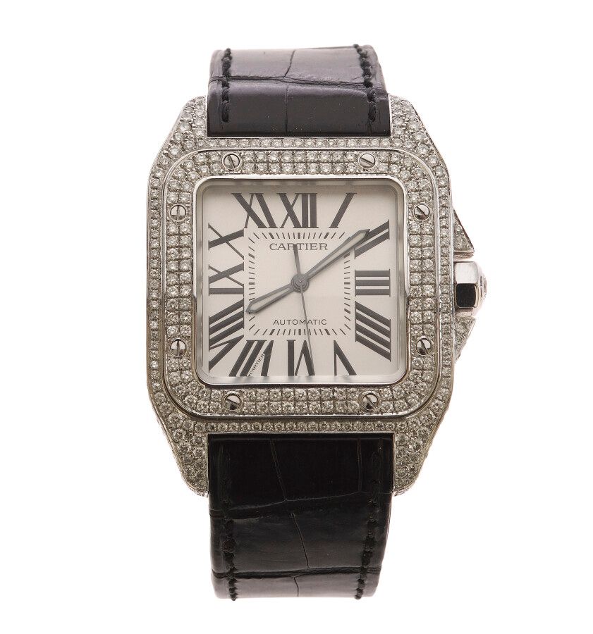Null CARTIER -Santos Dumont 100 Extra Large - MONTRE Armbanduhr aus Stahl, und D&hellip;