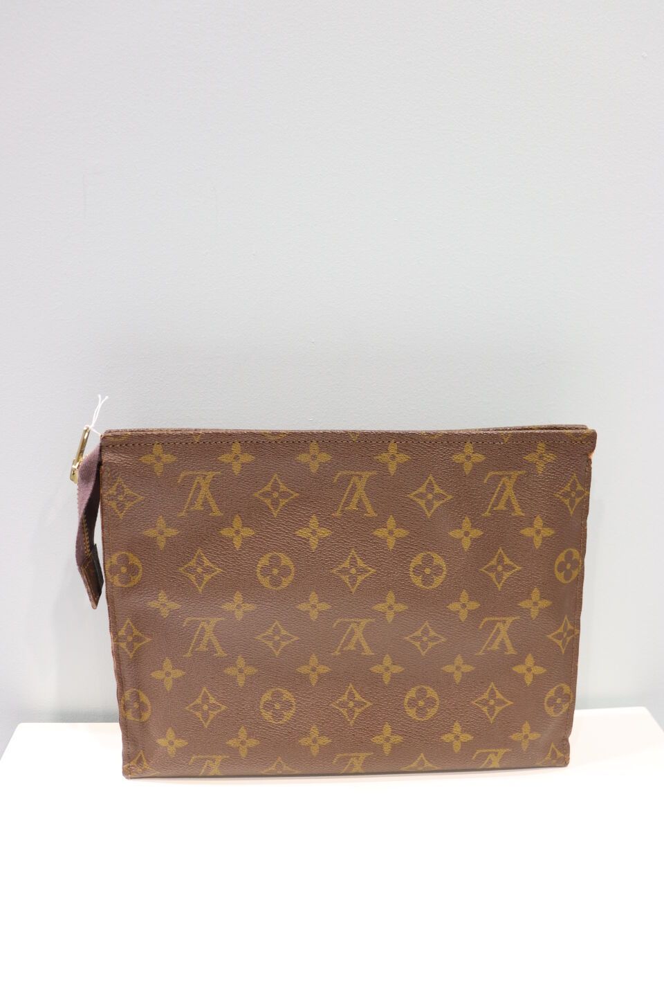 Null LOUIS VUITTON - POCKET in monogrammed canvas and gilded metal, interior in &hellip;