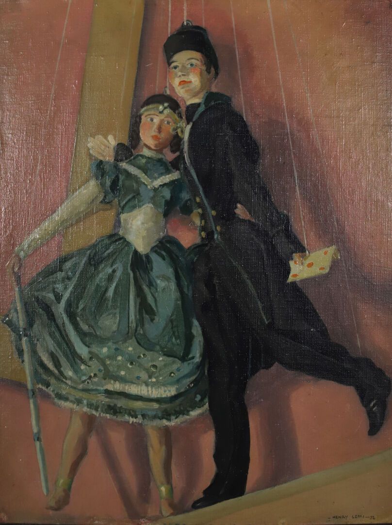 Null Henry LEFAI (XIXe-XXe)
Les marionnettes; 1932
Huile sur toile marouflée sur&hellip;