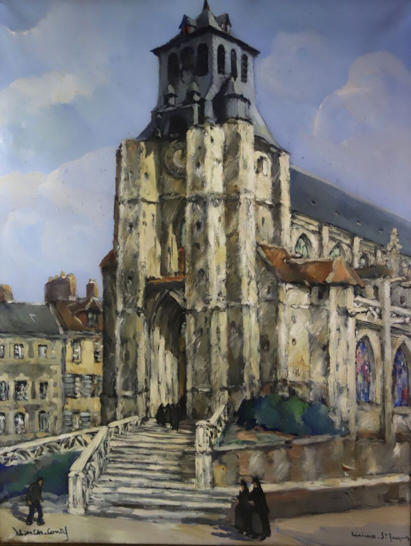 Null Jean-Charles CONTEL (1895-1928)
Lisieux, Saint-Jacques 
Gouache signée en b&hellip;