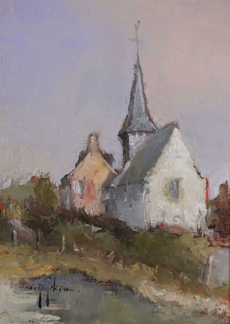 Null Jean-Claude RONDEAU (nacido en 1955)
Iglesia de Le Vey
Óleo sobre lienzo fi&hellip;