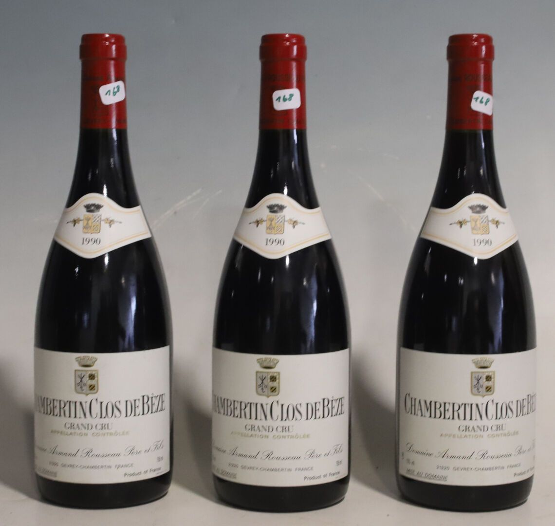 Null 3 bouteilles Chambertin Clos de Bèze, grand cru, Armand Rousseau Père et Fi&hellip;
