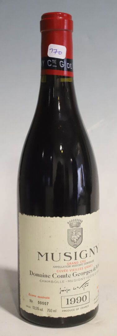 Null Bottle Musigny, grand cru, old vines, domaine Comte George de Vogüé 19990