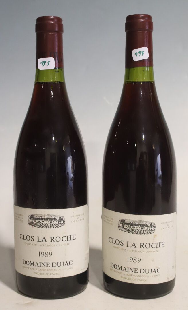 Null 2 bouteilles Clos de La Roche, grand cru, domaine Dujac 1989