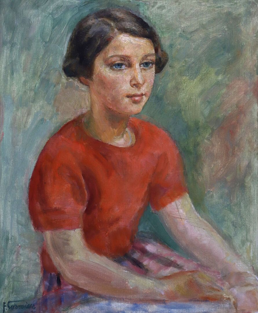 Null 科米尔-费尔南德 (1888-1964)
克劳德-德-皮莫丹的画像
布面油画，左下角有签名 
61 x 50厘米