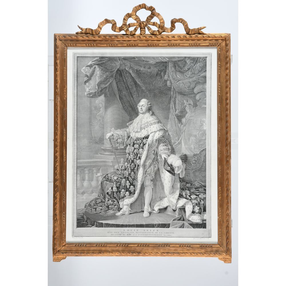 Null PAIRE DE GRAVURES XVIIIè représentant « Louis XVI » et « Marie-Antoinette »&hellip;