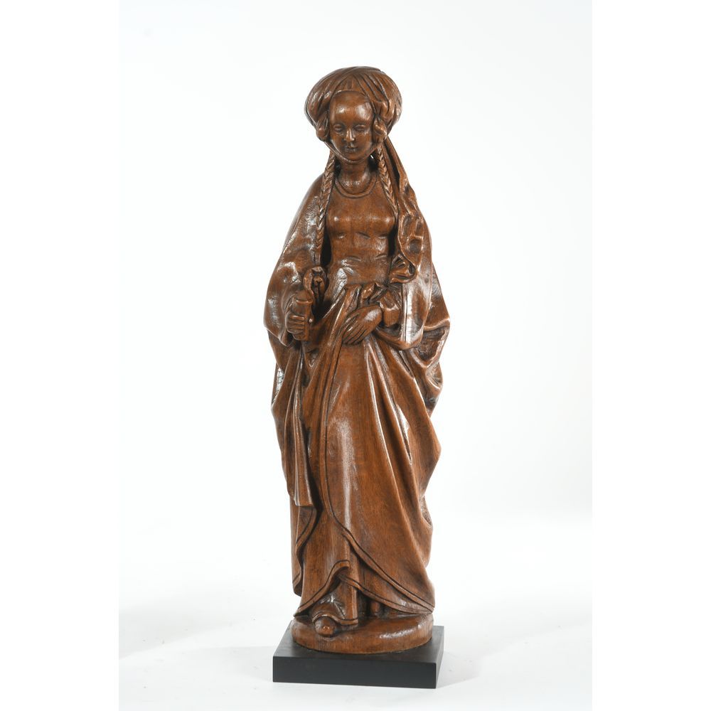 Null 抹大拉的玛丽的代表。橡木。法国北部，19世纪中期。H.58.请注意雕刻的质量非常好，是游吟诗人风格的特点（深受贝里公爵夫人的喜爱），是对革命暴力的反应&hellip;