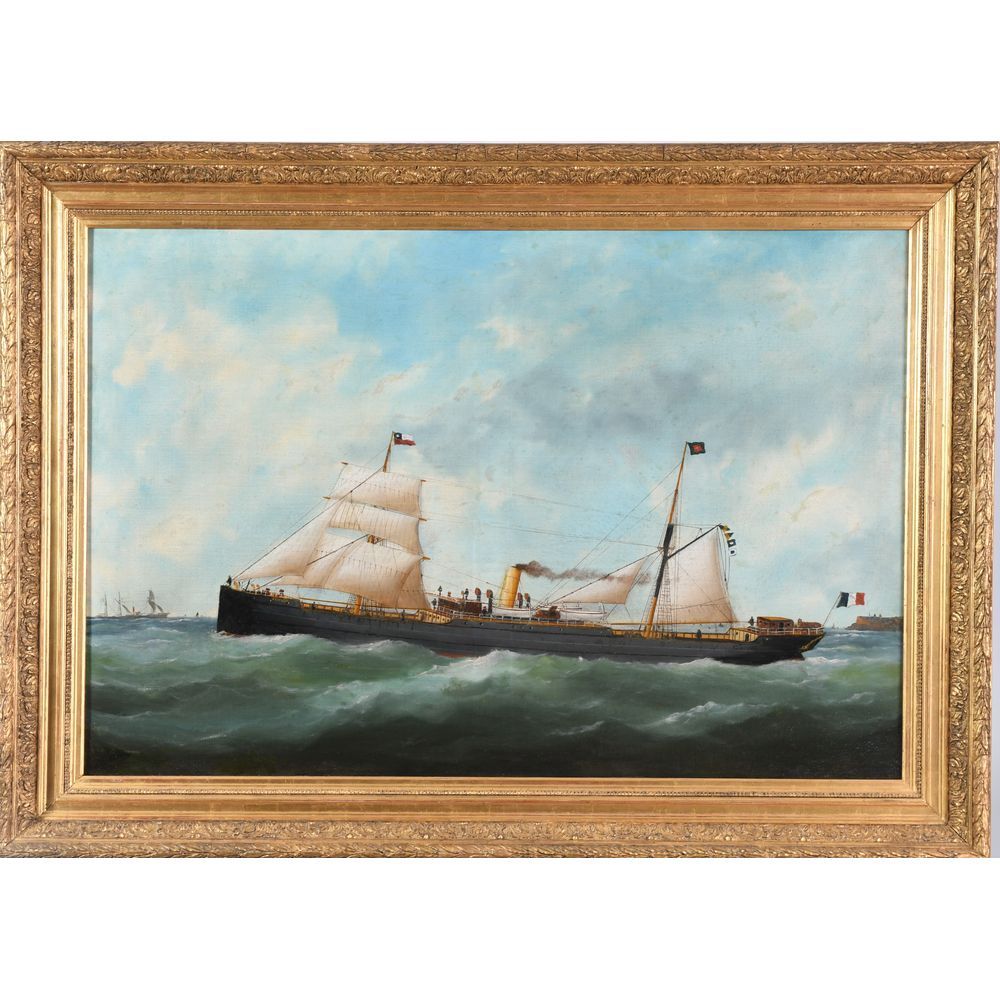 Null ADAM Edouard. (1847-1929). "Ritratto della barca Le Tropique, una barca a v&hellip;