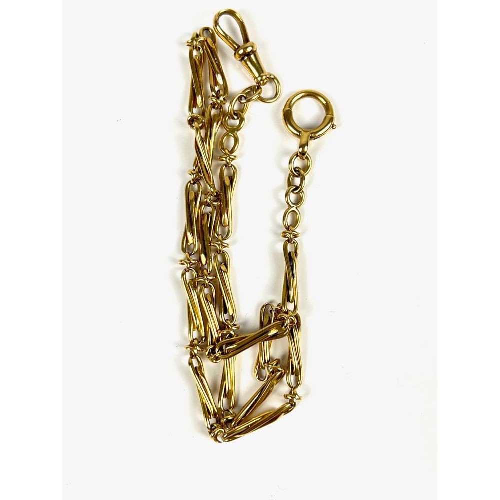 Null Gold chain with twisted link. L. 43cm. PB.23,20grs.
