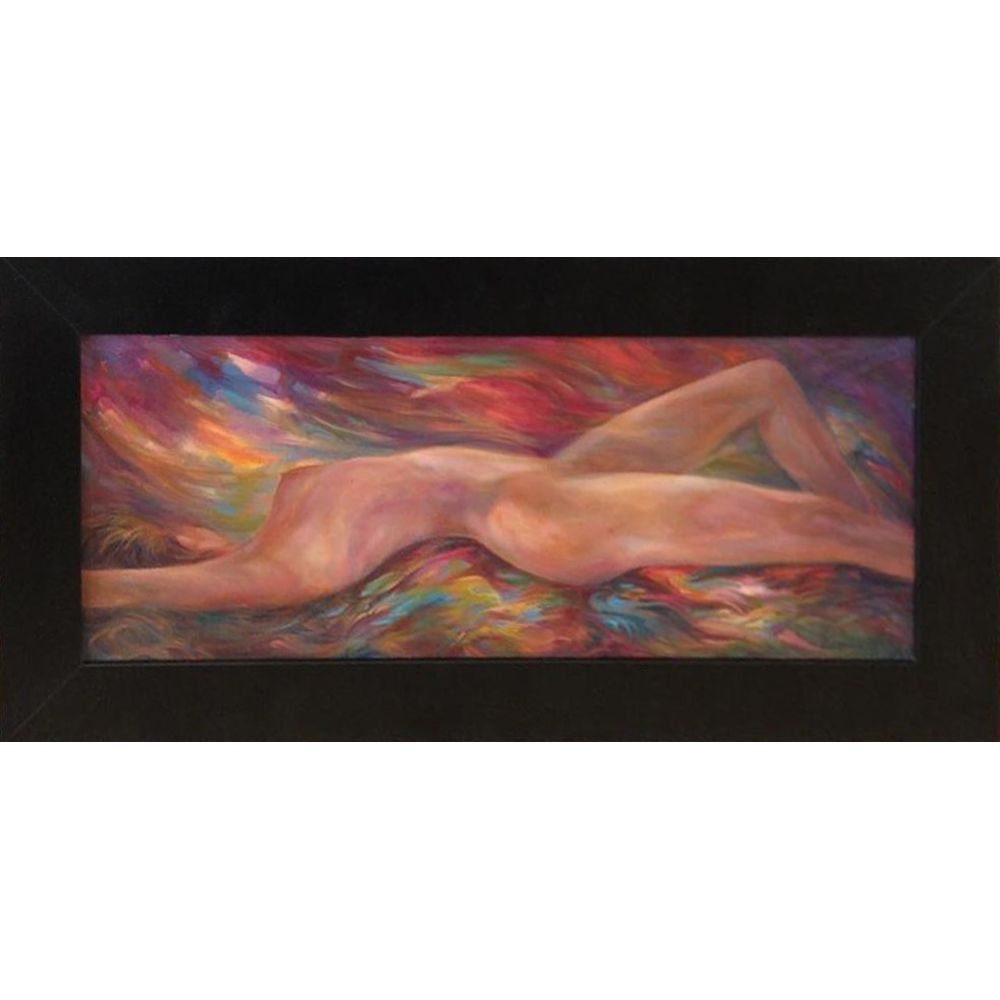 Null MODERN SCHOOL (XXth century). "Reclining Nude". Oil on canvas signed lower &hellip;