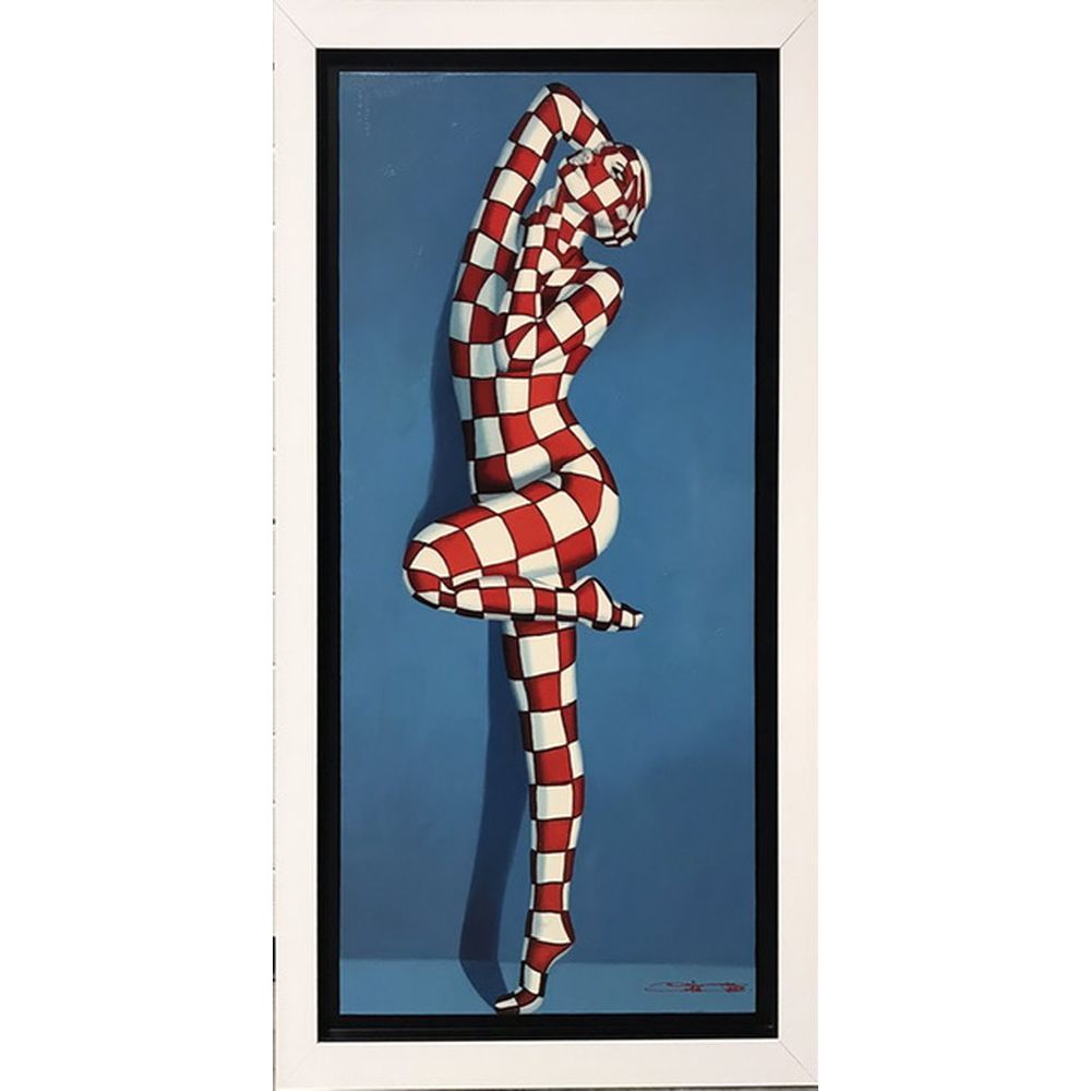 Null 盖奇-杰克（1946）。"拉伸"。布面油画"，右下方有签名。装框尺寸为138 x 78厘米。格式：60x120厘米。