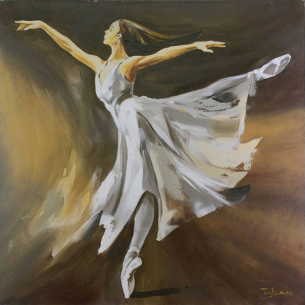 Null JORDAN Marcel (XXth century). "Classical dancer". Oil on canvas signed lowe&hellip;