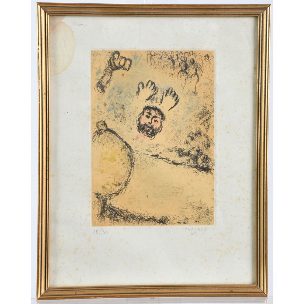 Null CHAGALL Marc (1887-1985). Lithograph signed in the margin and numbered 15 o&hellip;