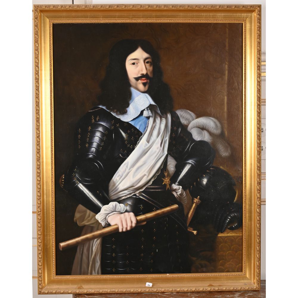 Null COPIE d’après Philippe de CHAMPAIGNE. «Portrait de Louis XIII». Huile sur t&hellip;