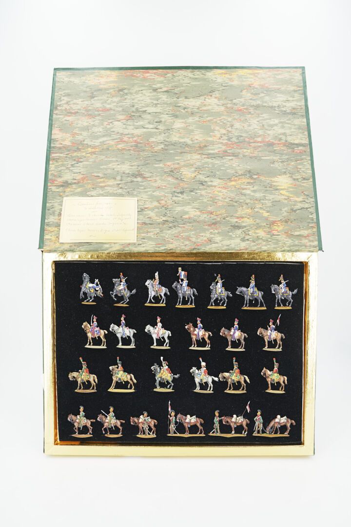 Null 锡板 - 精美的绘画：直角/对角 - 画家。LAURENT: Cuirassiers and Dragoons - WATERLOO - 1815 (&hellip;