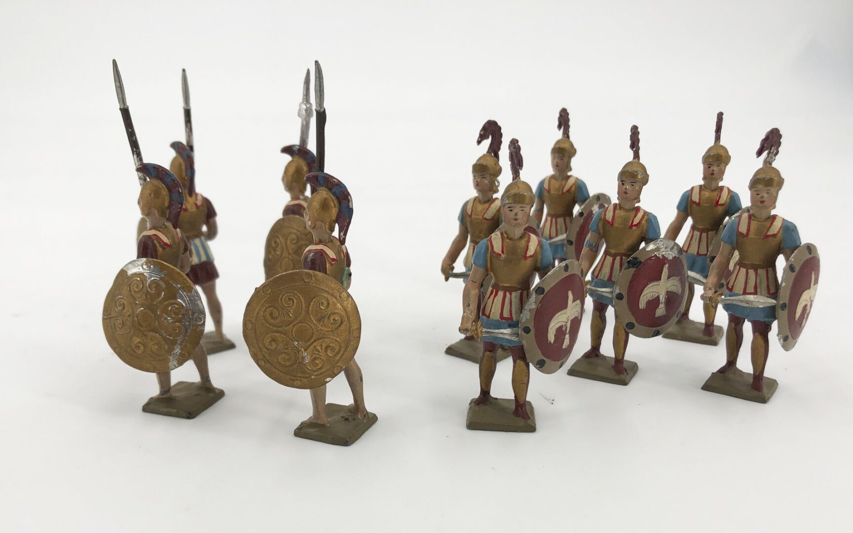 Null Ronde Bosse - CBG : Antigüedad: diez griegos con espada y lanza