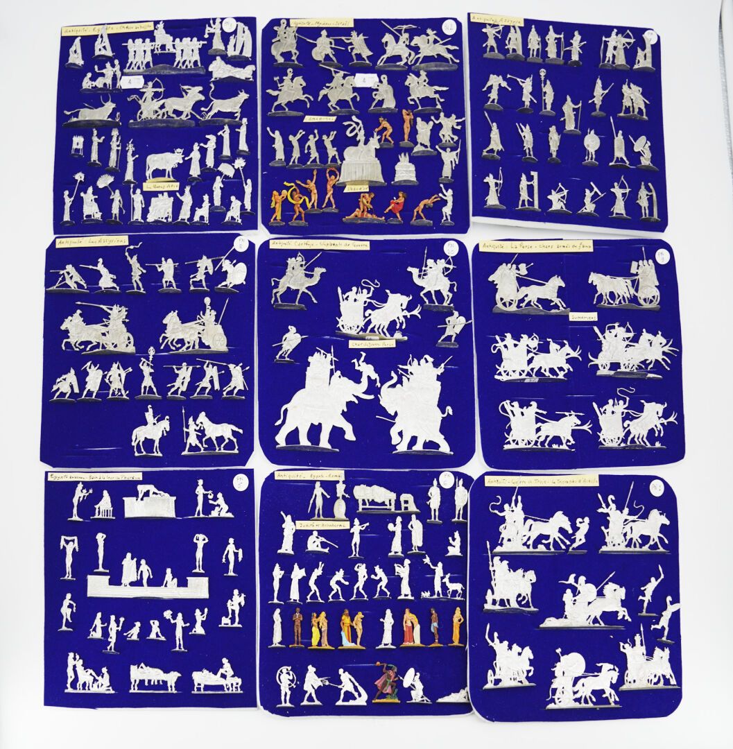 Null 德国紫铜盘，未上色:古代迦太基--战象--古代波斯：用苏美尔人的伪造品武装起来的战车--古代亚述人--古代亚述--迈锡尼--以色列--埃及--水牛狩猎&hellip;