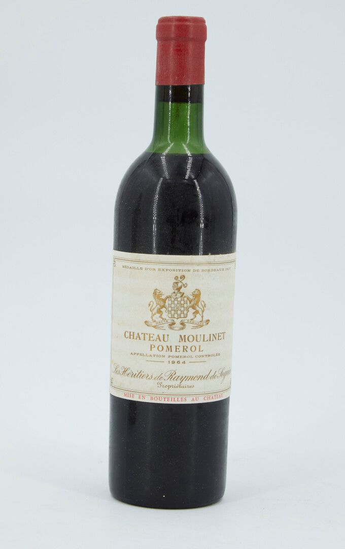 Null Une bouteille de POMEROL Château Moulinet - année 1964

( niveau haute épau&hellip;