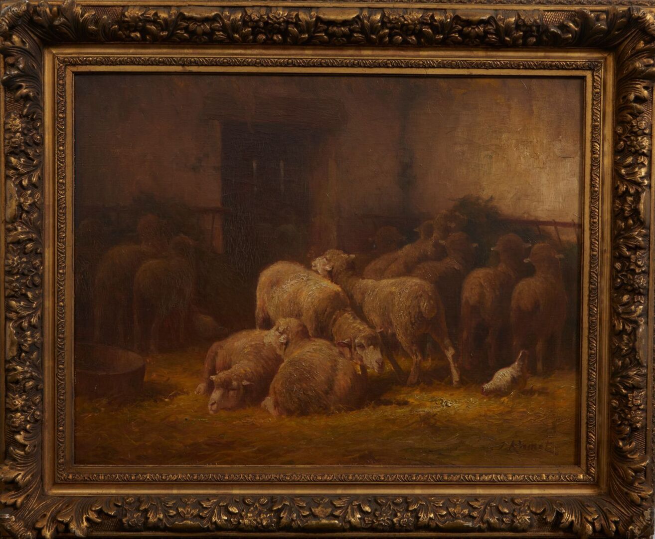 Null Jules RAMET (1855-1927).

Moutons à la bergerie

Huile sur toile signée en &hellip;