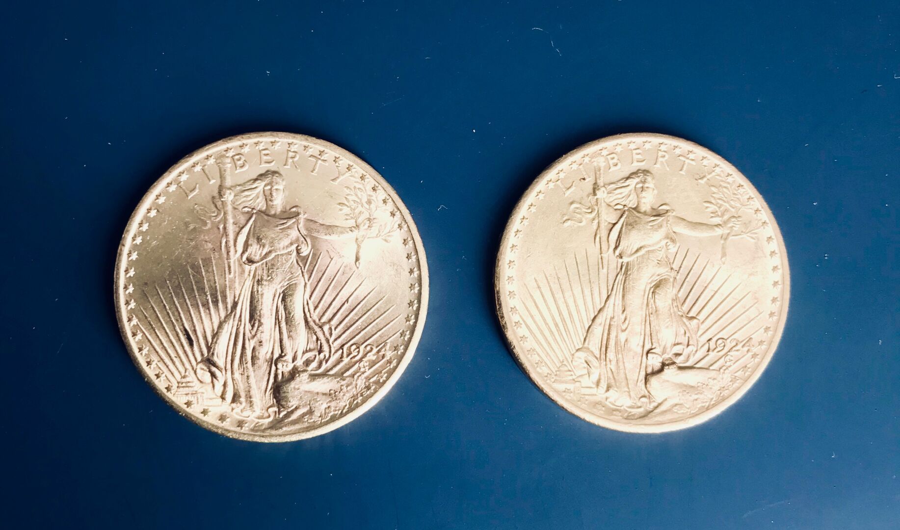 Null 2 pièces de 20 dollars US Saint Gaudens, année 1924