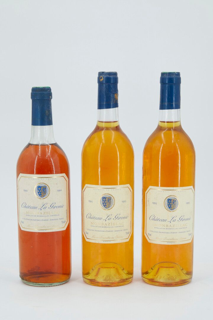 Null 3 bouteilles de MONBAZILLAC Château la gironie dont:

- deux bouteilles ann&hellip;