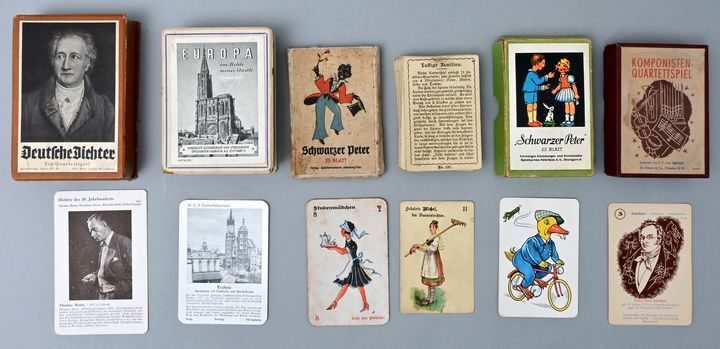 Sechs Kartenspiele / Six sets of card games Gioco di sei carte Poeti tedeschi. E&hellip;