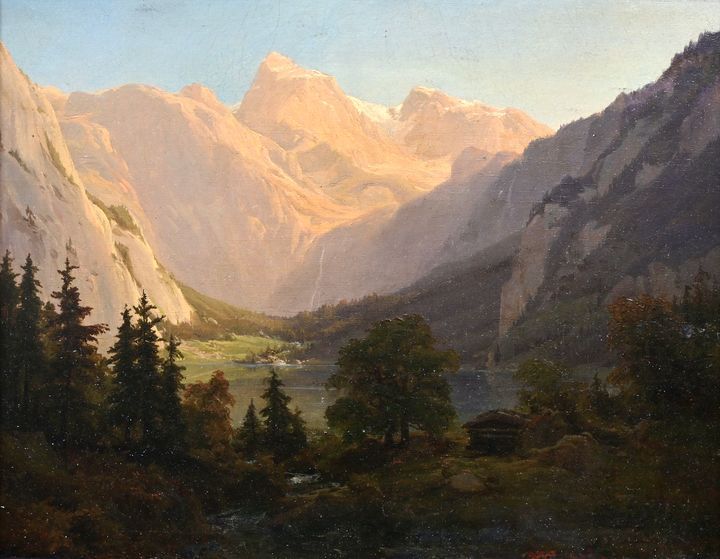Pose, Eduard Wilhelm, Alpenlandschaft / alpine landscape Pose, Eduard Wilhelm. 1&hellip;