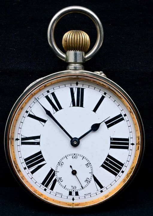 Taschenuhr / Pocket watch Montre de poche, début 20e s. Cadran émaillé avec chif&hellip;