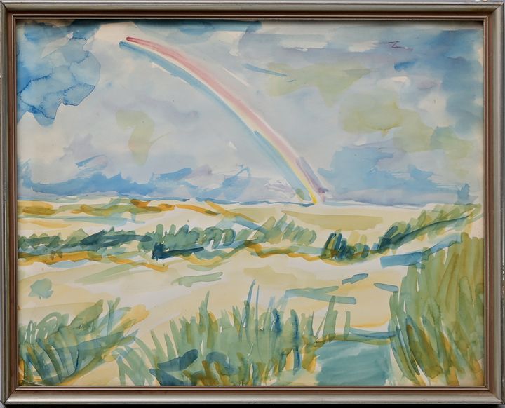 Unbekannter Künstler, Blick auf den Regenbogen / unknown, Landscape with rainbow&hellip;