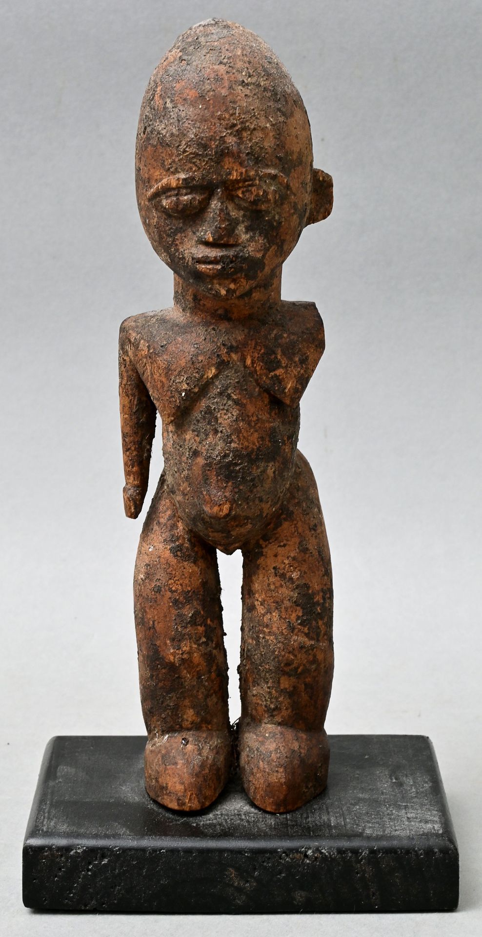 Null Kleine Statuette, Burkina Faso, Lobi Weibliche Figur, stehend, Holz, geschn&hellip;
