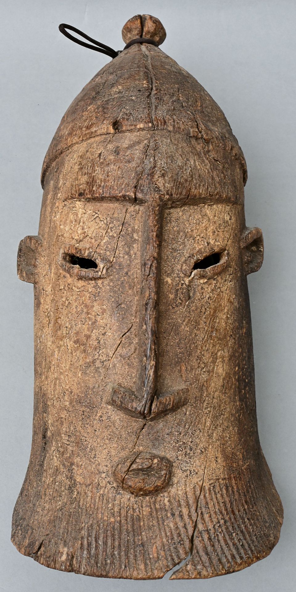 Null Helmet mask, mail, Dogon style wood, carved, probably work of the 2nd h. 20&hellip;