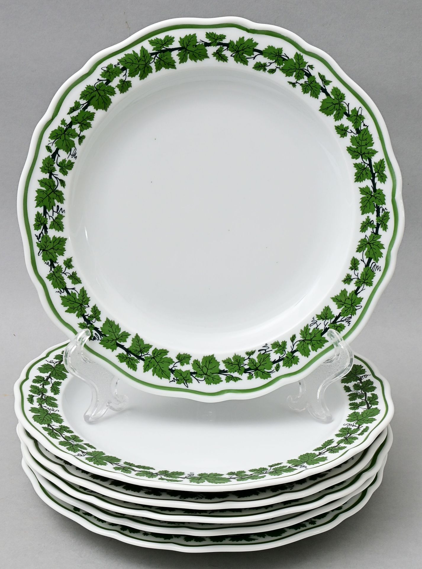 Null Six dinner plates, Meissen, mid 19th century - 1st third of 20th century po&hellip;