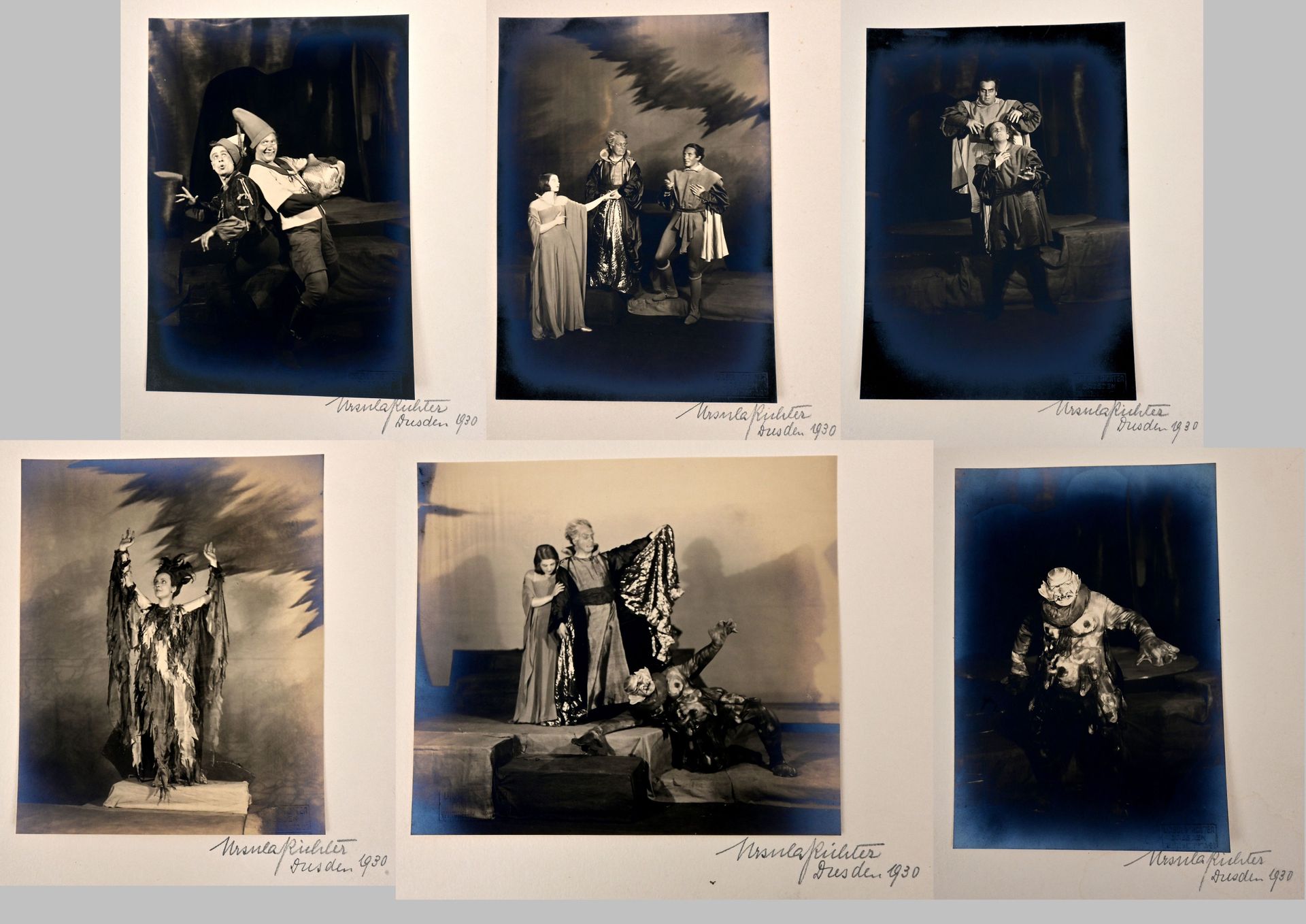 Null 乌苏拉-里希特（1886年拉德博尔-1946年格赖夫斯瓦尔德）1930年6月29日在德累斯顿剧院拍摄的七张 "Der Sturm "的戏剧照片。 演员&hellip;