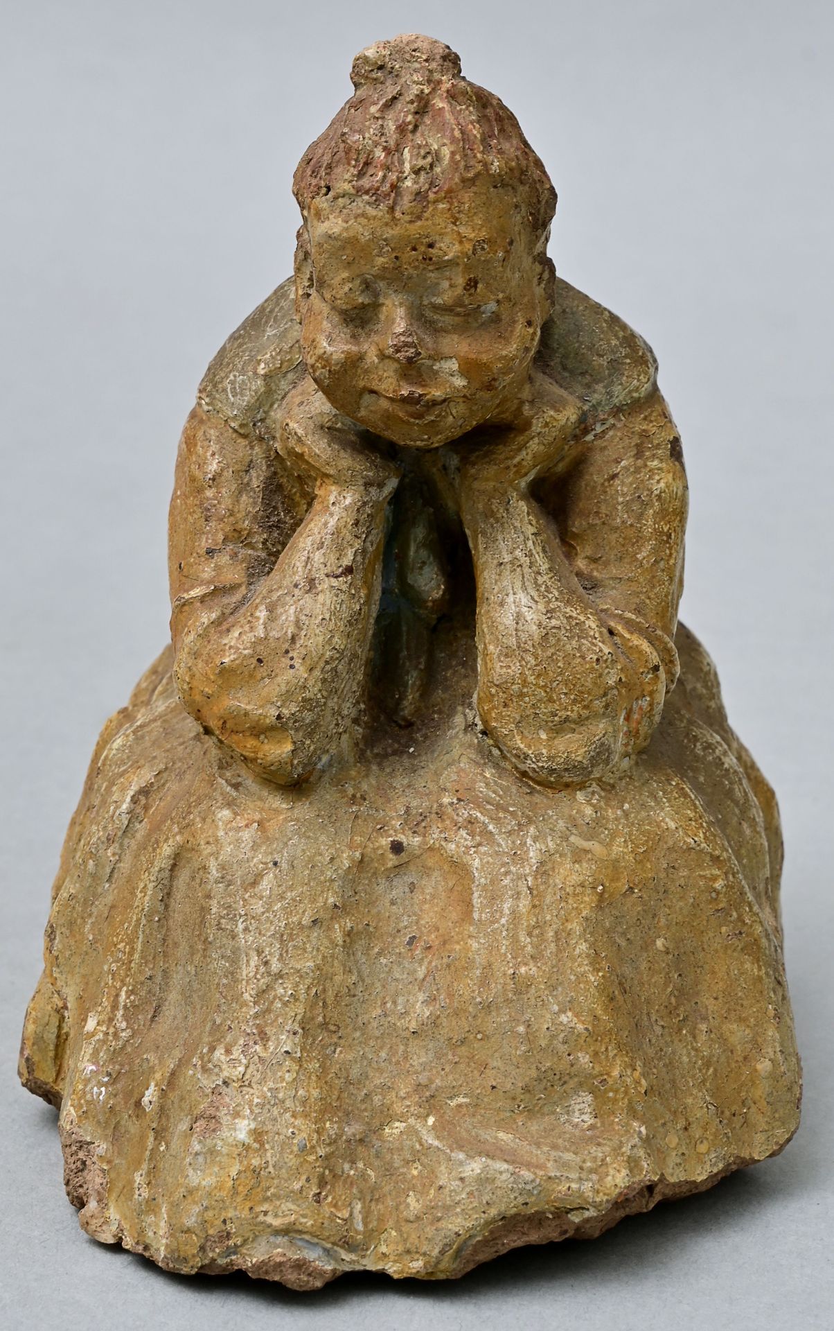 Null Small sculpture market woman, c. 1890/ 1910 Unknown artist. Clay fired (?),&hellip;