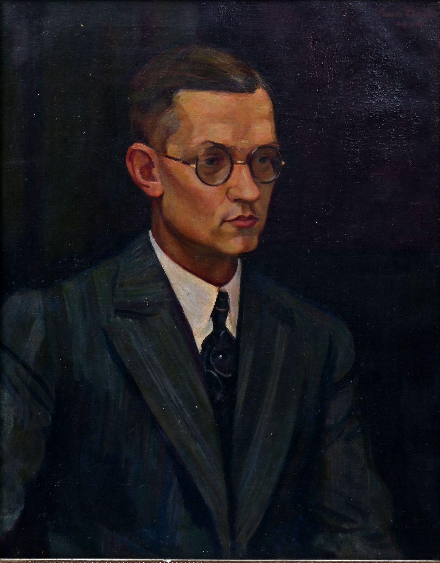 Null Buch, Hans. 1889 Wiesbaden-1955 Fischerhude Portrait d'homme (supposé être &hellip;