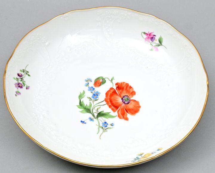 Null Coupe à fruits, Meissen, 1924-1933 Porcelaine. Peinture florale multicolore&hellip;