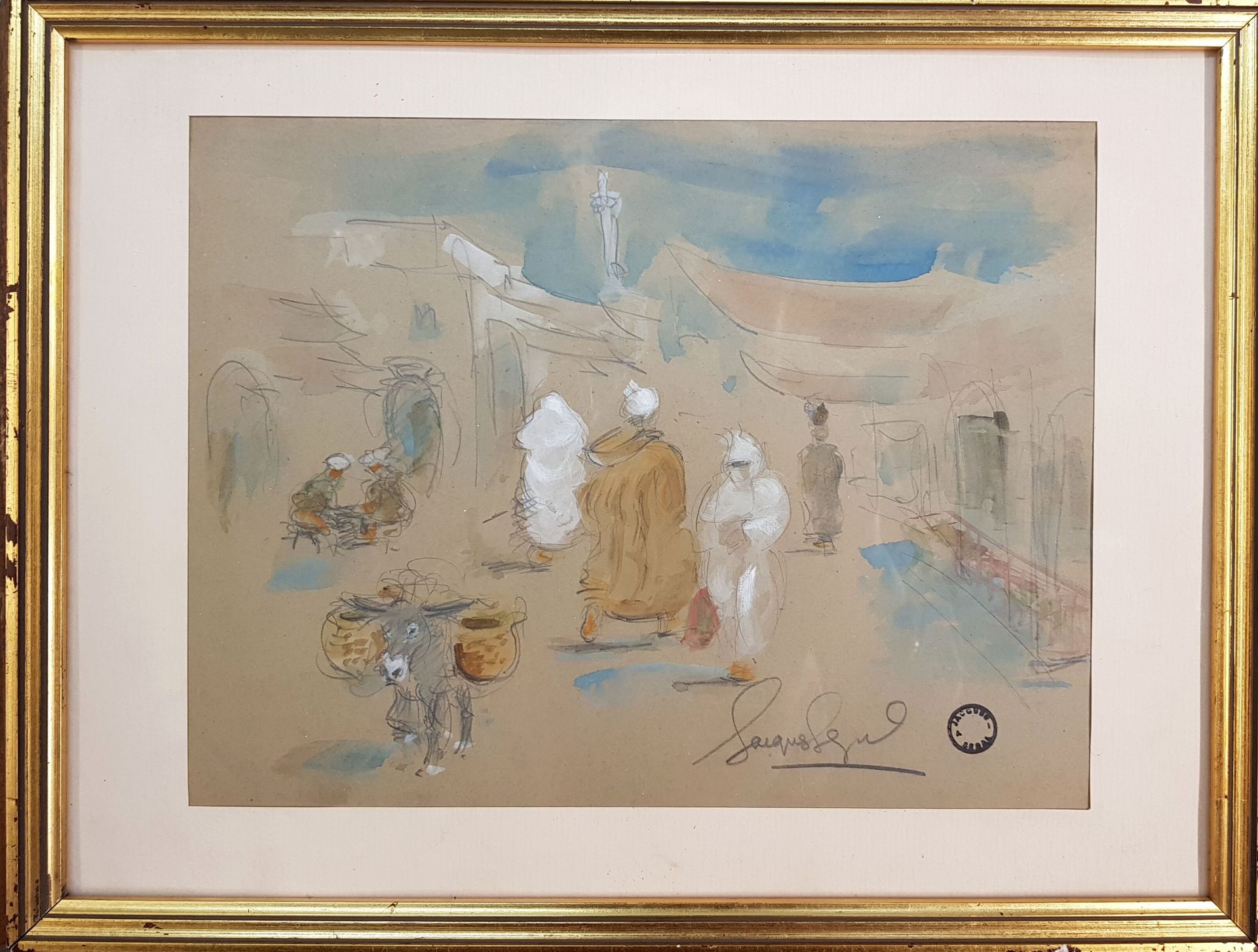 Null SEGAL Jacques (né en 1938) - DESSIN au crayon et à l'aquarelle signé en bas&hellip;