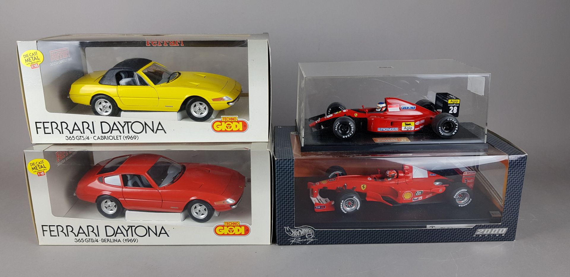 Null FOUR CARS, 3 scale 1/18 and 1 scale 1/20 :

1x Giogi Techno Ferrari Daytona&hellip;