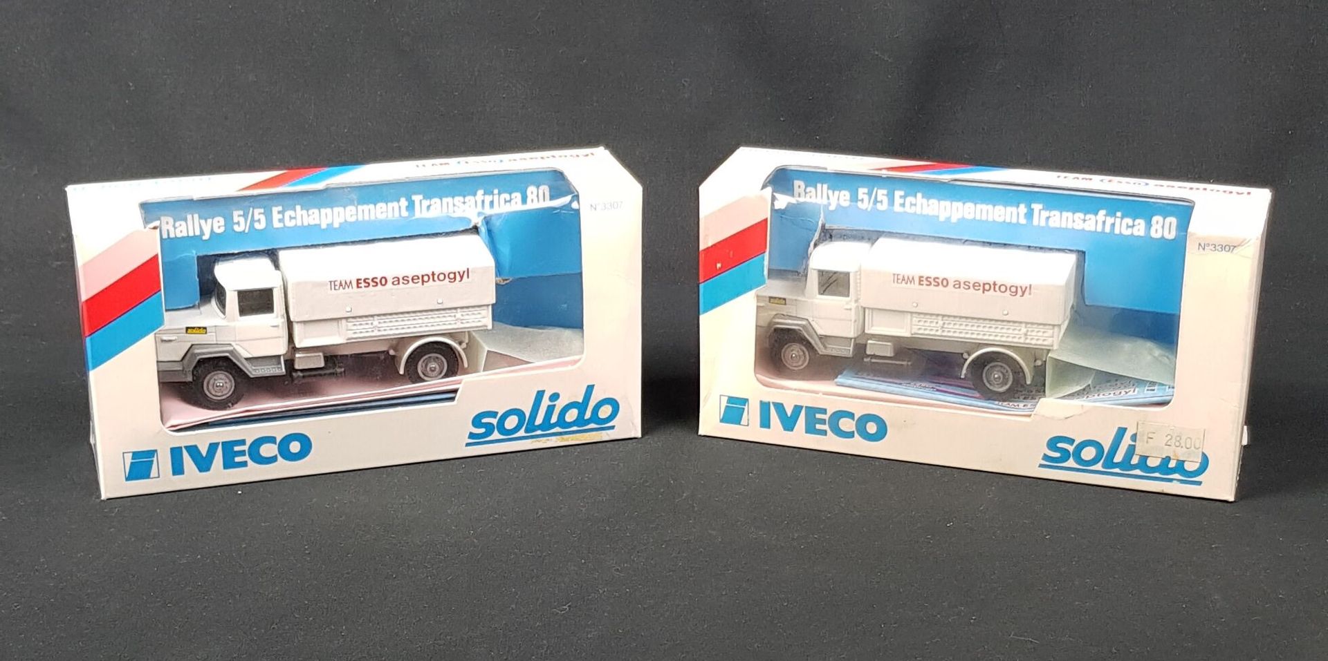 Null SOLIDO IVECO - 2 véhicules Rallye 5/5 Echappement Transafrica 80, Edition L&hellip;