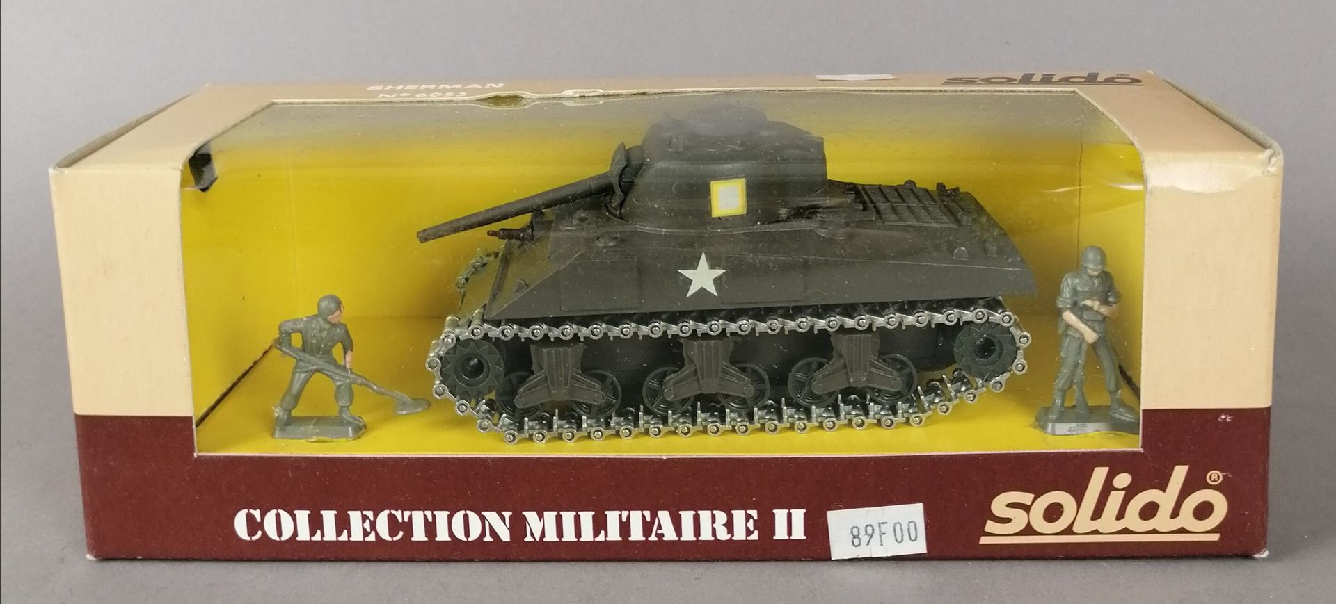 Null SOLIDO - Sherman N° 6053, Collection Militaire II, échelle 1/43, dans sa bo&hellip;