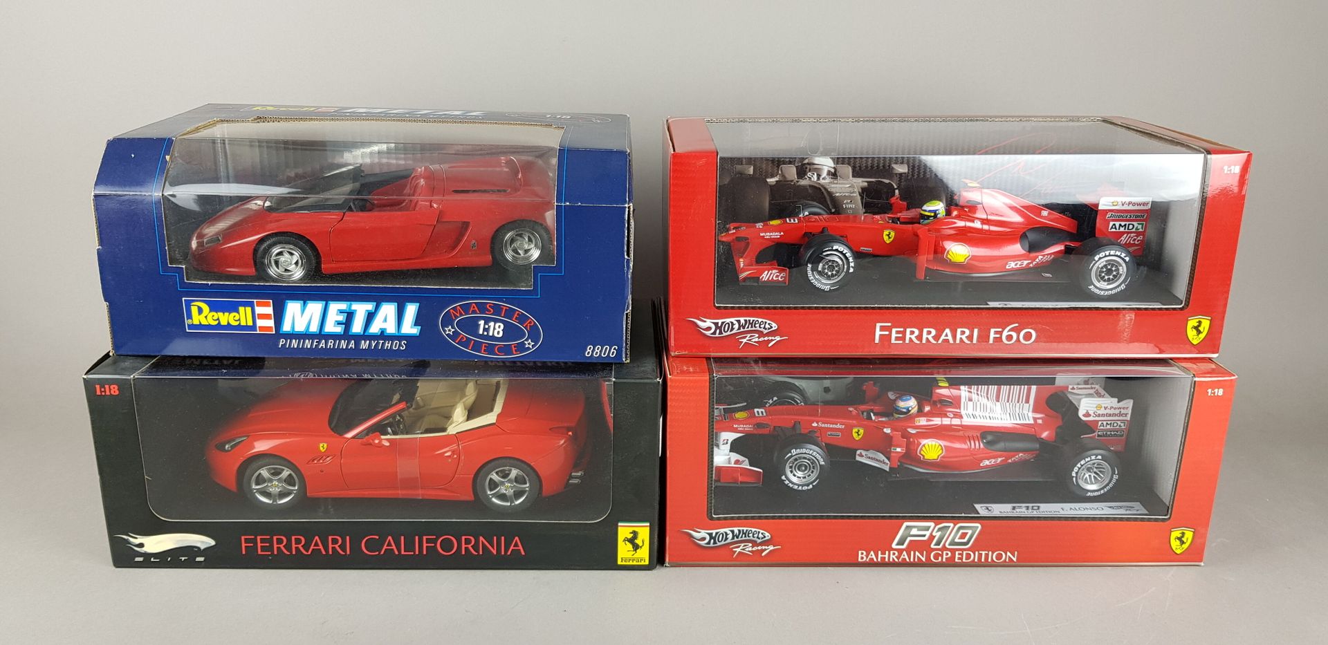 Null QUATRE Ferrari échelle 1/18 :

1x Revell metal Pininfarina Mythos

1x de ma&hellip;